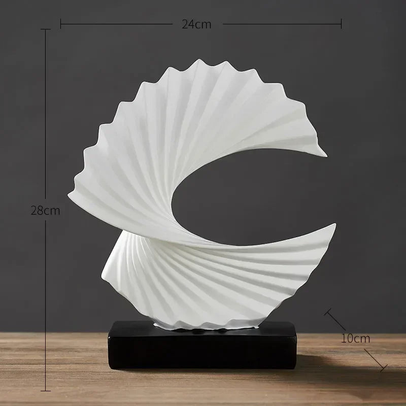 Golden Abstract Decor Sculpture