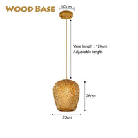 Handwoven Bamboo Pendant Light