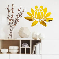 Lotus Acrylic Mirror Sticker