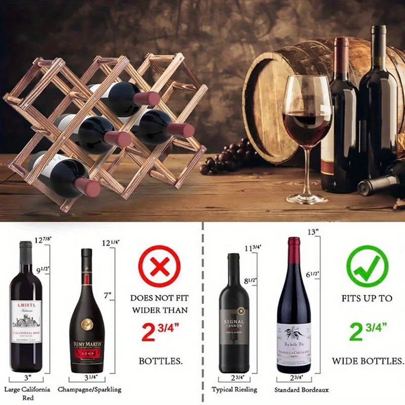 Collapsible Wooden Wine Rack
