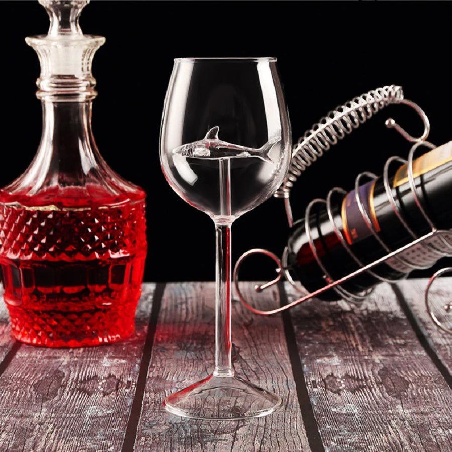 Shark Crystal Wine Glass