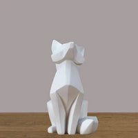 Geometric Fox Resin Sculpture