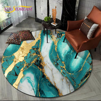 Marble Pattern Round Rug