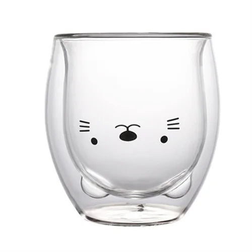 Animal Double-Wall Glass Mug