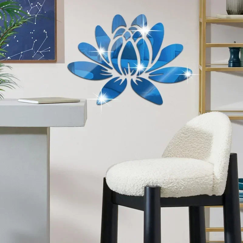 Lotus Acrylic Mirror Sticker