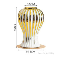 Gold Edged Ceramic Vase