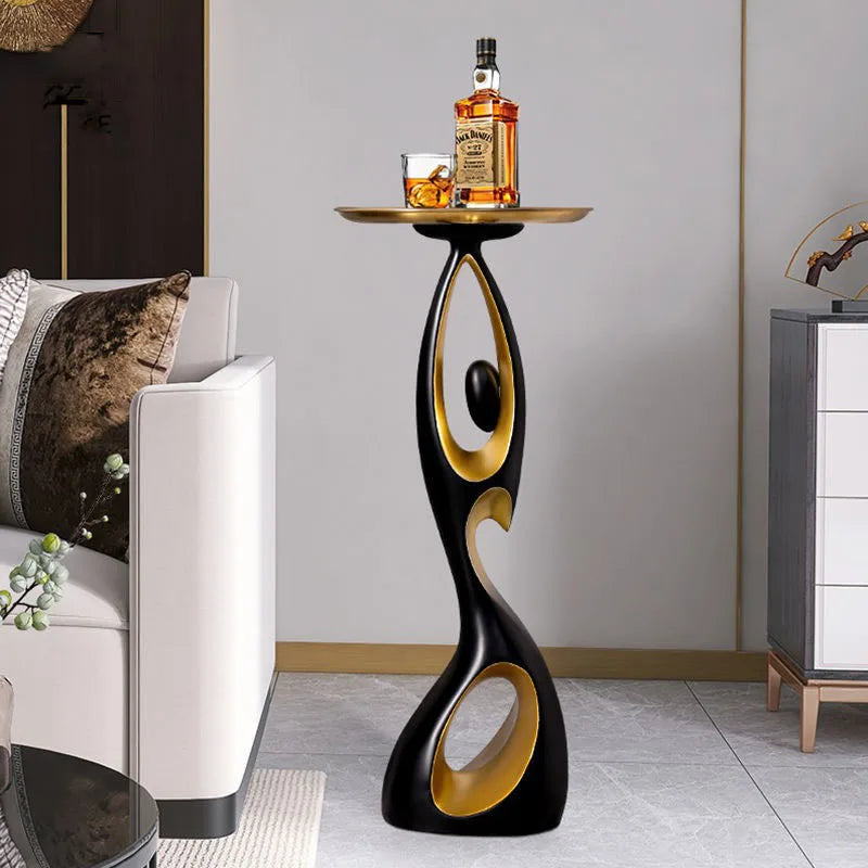 Sculptural Resin Accent Table
