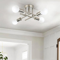 Retro Semi-Flush Ceiling Chandelier