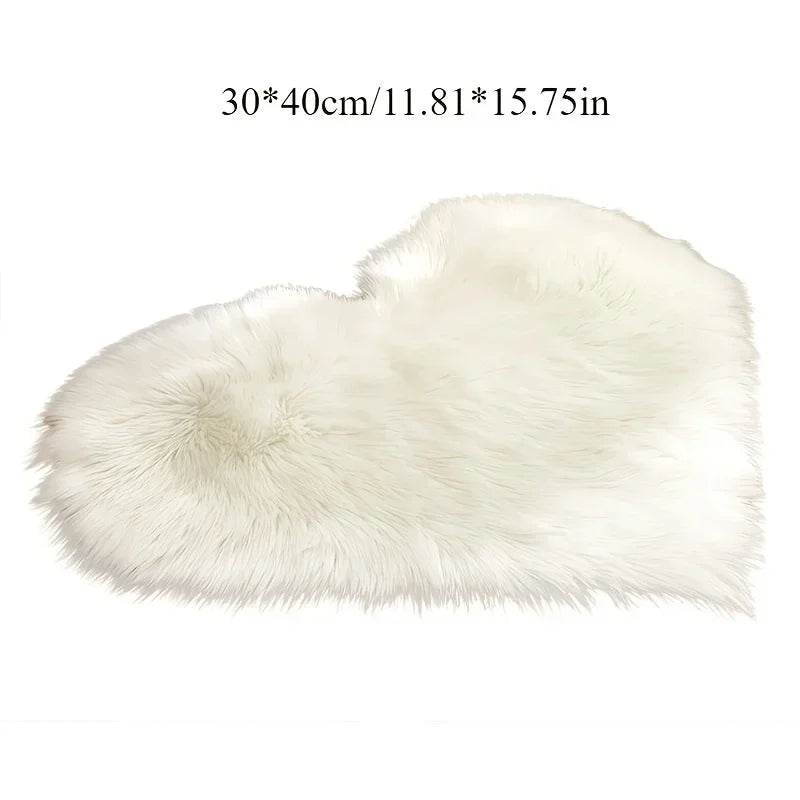 Heart Shaped Plush Rug