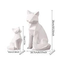Geometric Fox Resin Sculpture