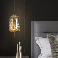 Amber Glass Bedside Pendant