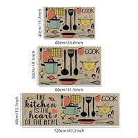 Cartoon Cutlery Kitchen Mat