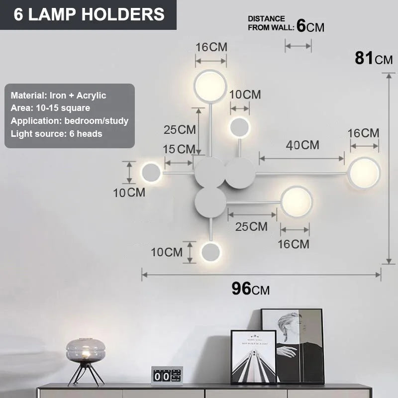 Nordic Multihead Wall Lamp