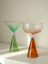 Colored Champagne Cocktail Coupe
