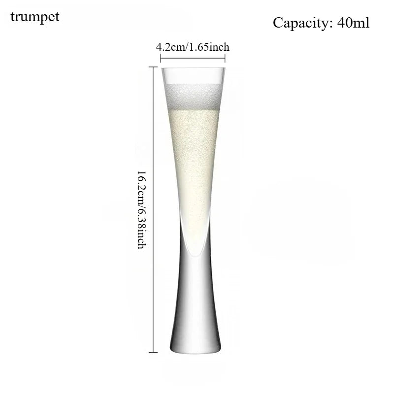 Glitter Champagne Flute Glasses