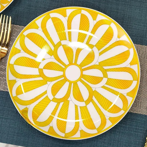 Geometric Bone China Tableware
