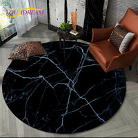 Marble Pattern Round Rug