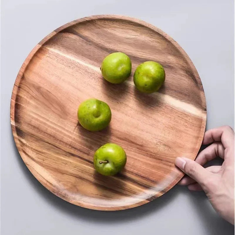 Wooden Round Serving Platter