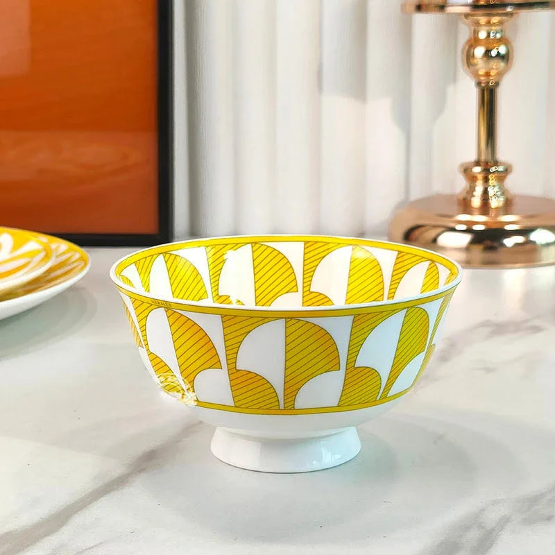Geometric Bone China Tableware