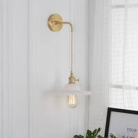Japanese Brass Glass Sconce