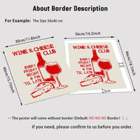Wine Cheese Kitchen Prints