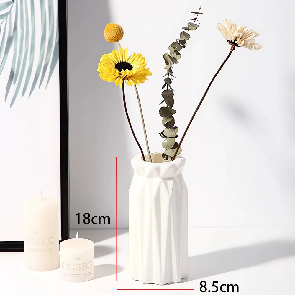 Striped Ceramic Style Vase