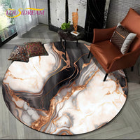 Marble Pattern Round Rug