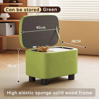Upholstered Storage Ottoman Stool