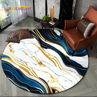 Marble Pattern Round Rug
