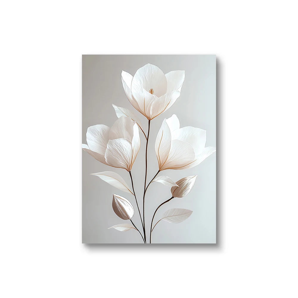 Beige Peony Canvas Prints