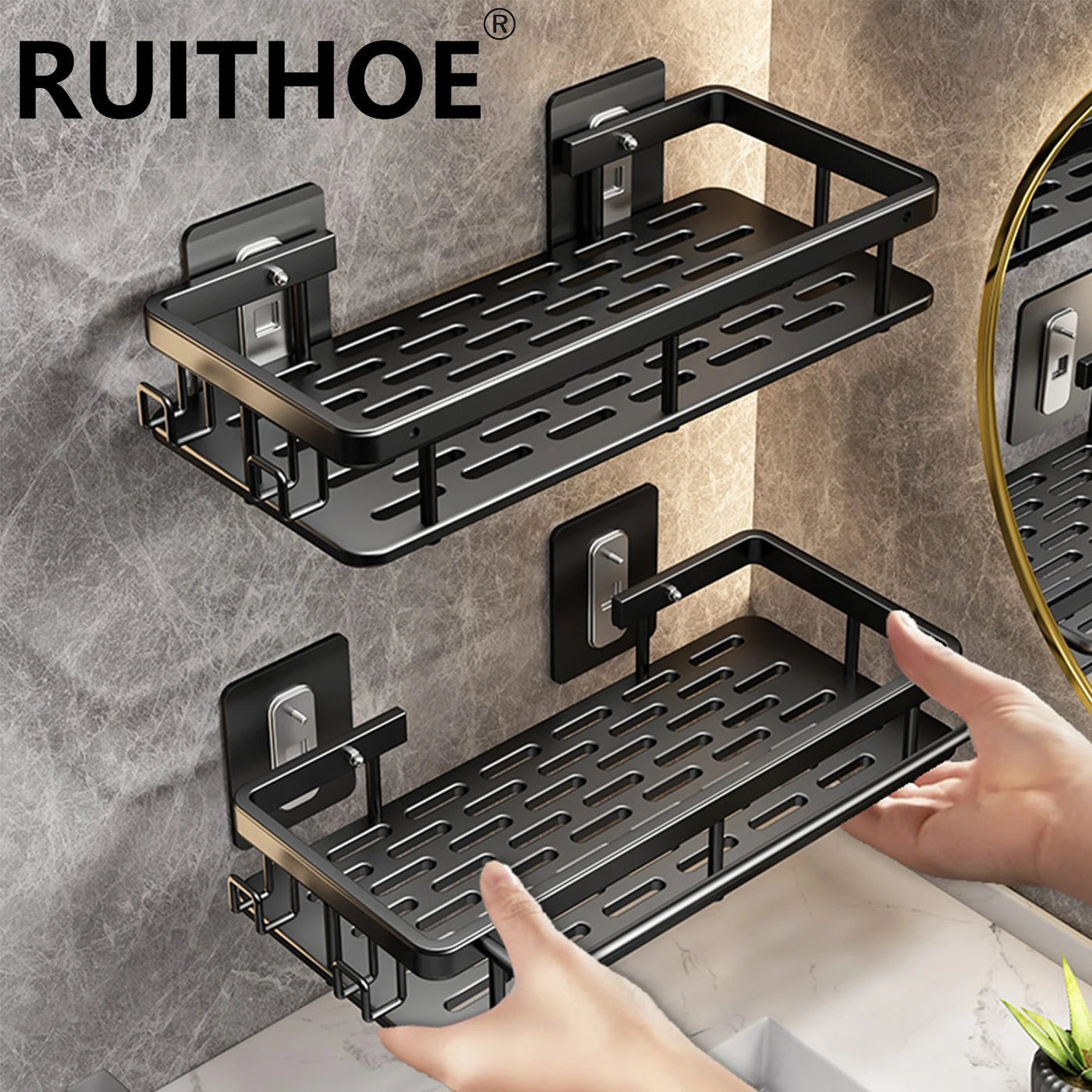Rustproof Suction Shower Rack
