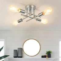 Retro Semi-Flush Ceiling Chandelier