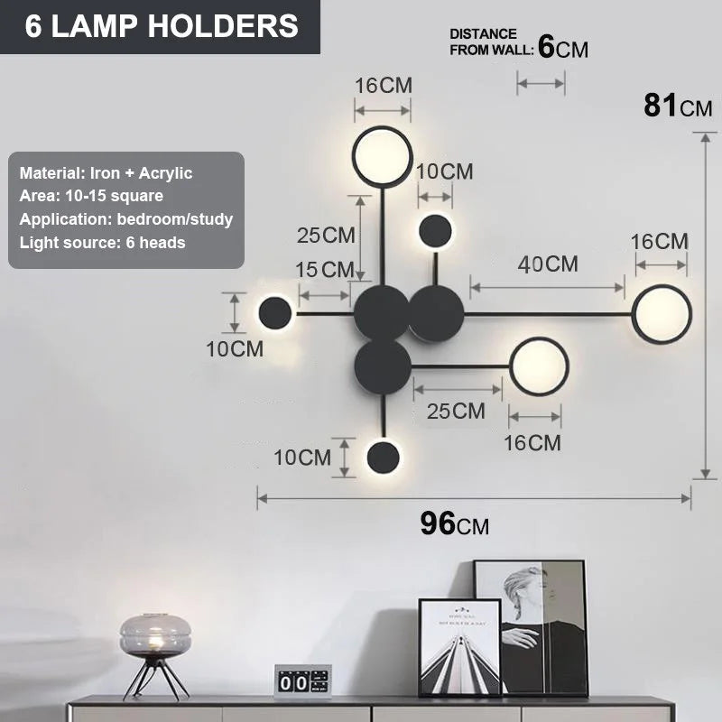 Nordic Multihead Wall Lamp