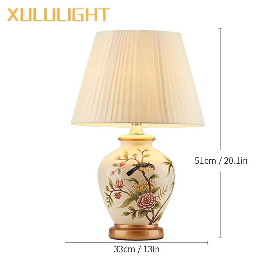 Painted Ceramic Desk Lamp