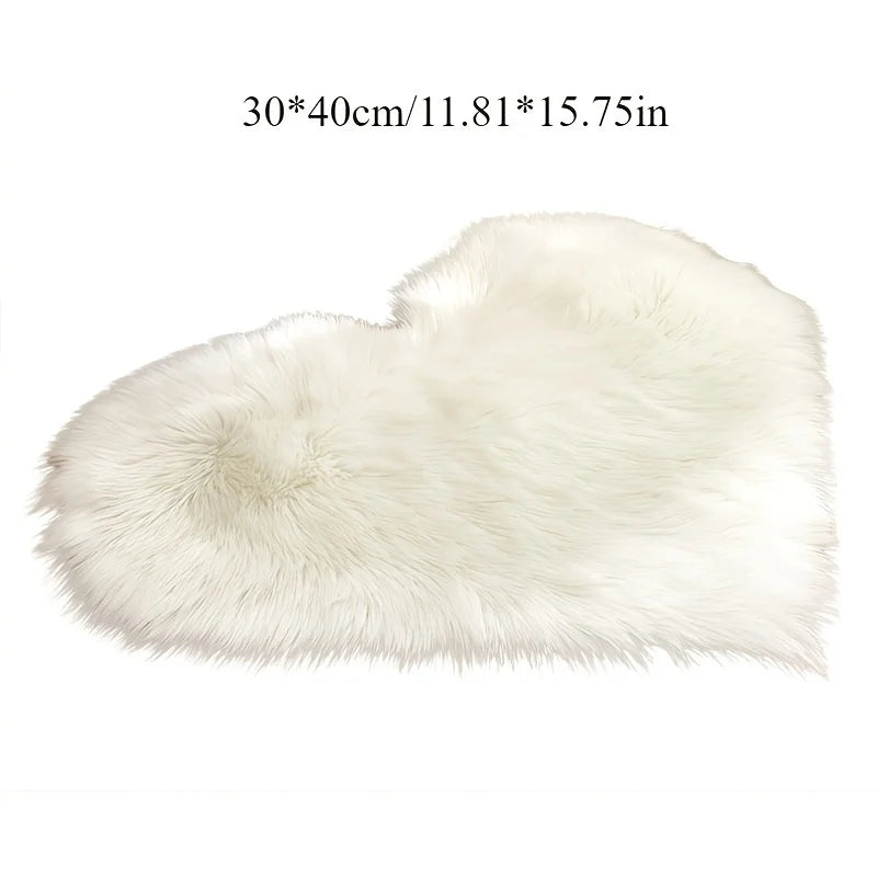 Heart Shaped Plush Rug