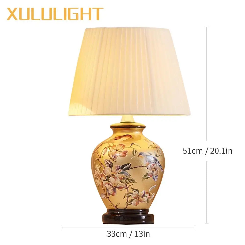 Painted Ceramic Desk Lamp