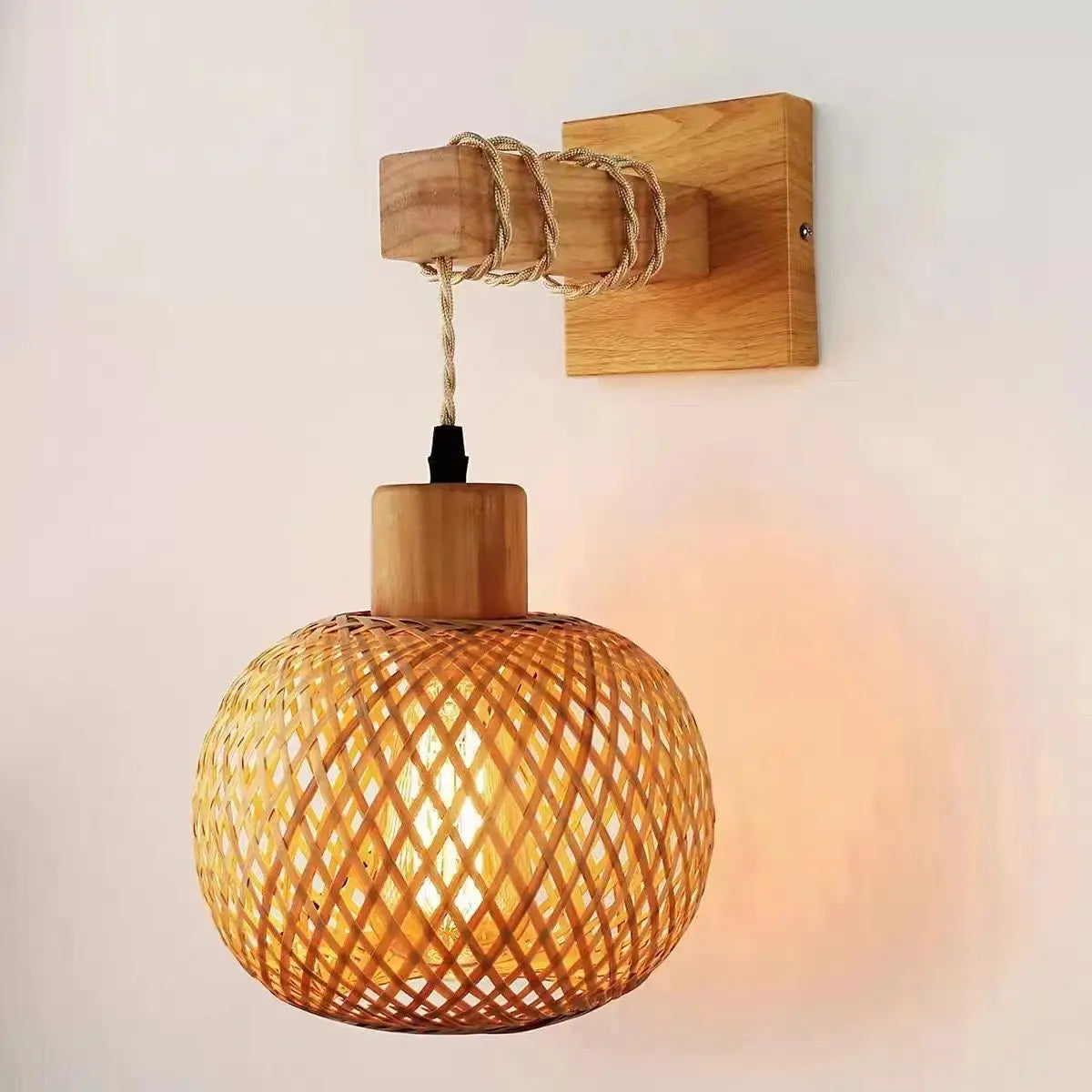 Handwoven Bamboo Pendant Light