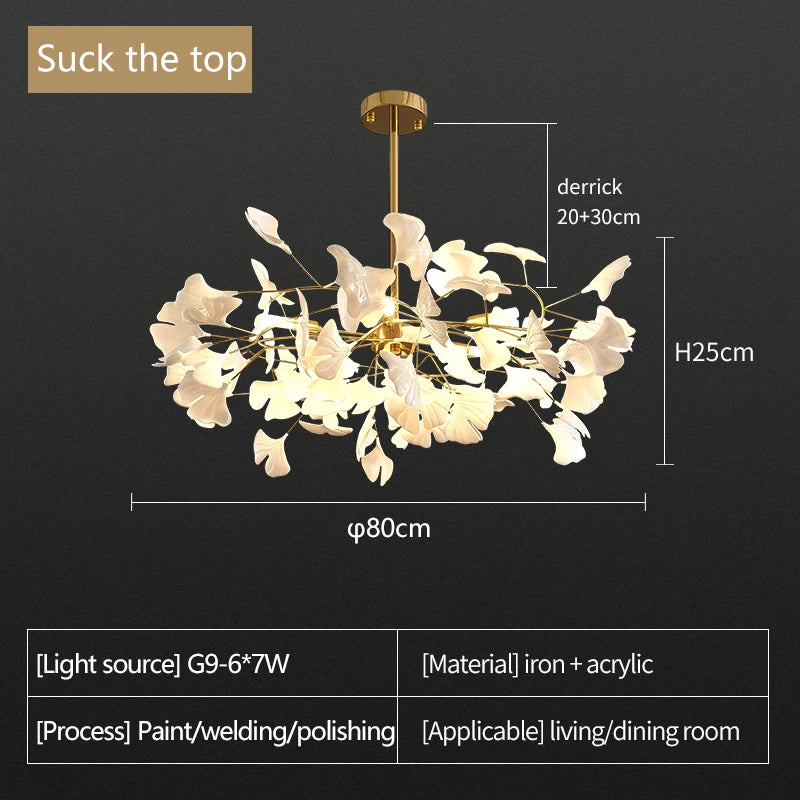 Ginkgo Ceramic LED Chandelier