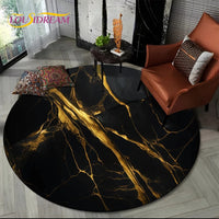 Marble Pattern Round Rug