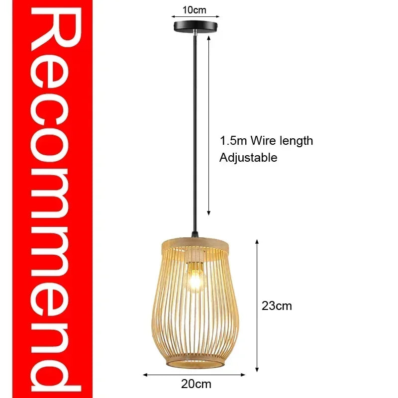 Handwoven Bamboo Pendant Light