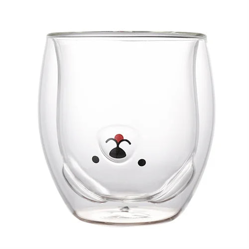 Animal Double-Wall Glass Mug