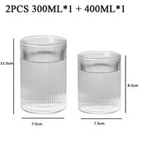Japanese Striped Glass Tumblers