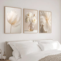 Beige Peony Canvas Prints