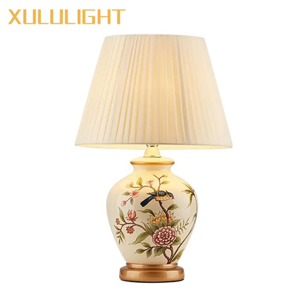 Painted Ceramic Desk Lamp