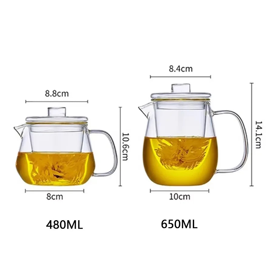 Borosilicate Glass Infuser Teapot