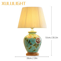 Painted Ceramic Desk Lamp