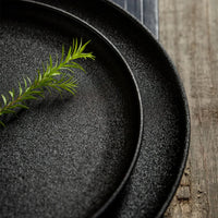 Japanese Black Ceramic Plates