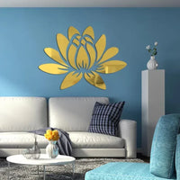 Lotus Acrylic Mirror Sticker