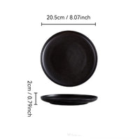 Japanese Black Ceramic Plates