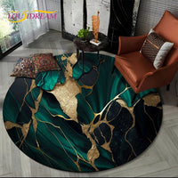 Marble Pattern Round Rug